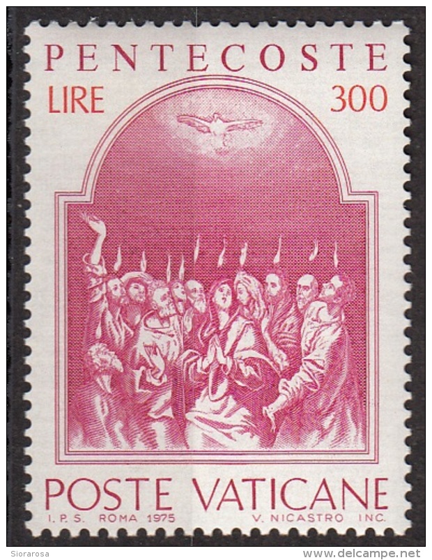581 Vaticano 1975 " Pentecoste " Quadro Dipinto Da El Greco Manierismo Paintings Nuovo MNH Tableaux - Quadri