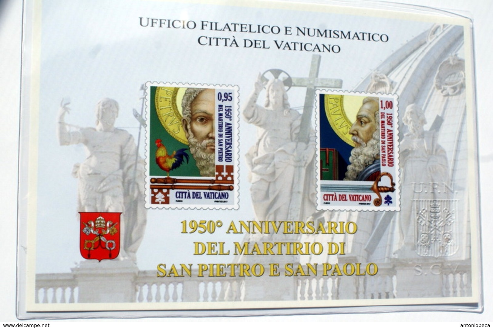 VATICANO 2017 - BUSTA FILATELICO-NUMISMATICA , MARTIRIO DI SAN PIETRO E PAOLO - Vaticano