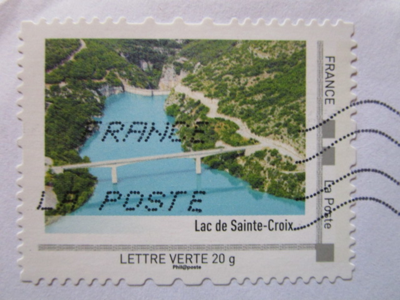 2466 -  France. 2017. Montimbramoi. Lac De Sainte-Croix En Provence. Sur Lettre. - Other & Unclassified