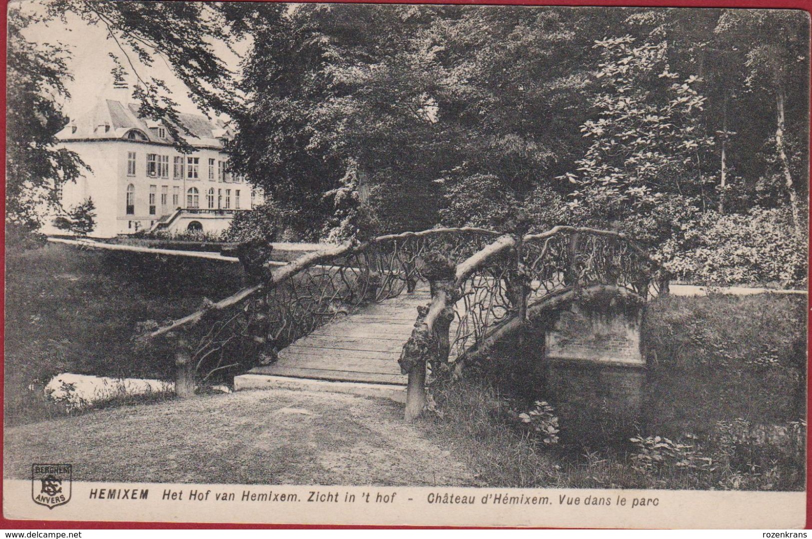 Hemiksem Hemixem Kasteel 1914 Het Hof Van Hemixem Zicht In 't Hof. Château D'Hémixem. Vue Dans Le Parc - Hemiksem