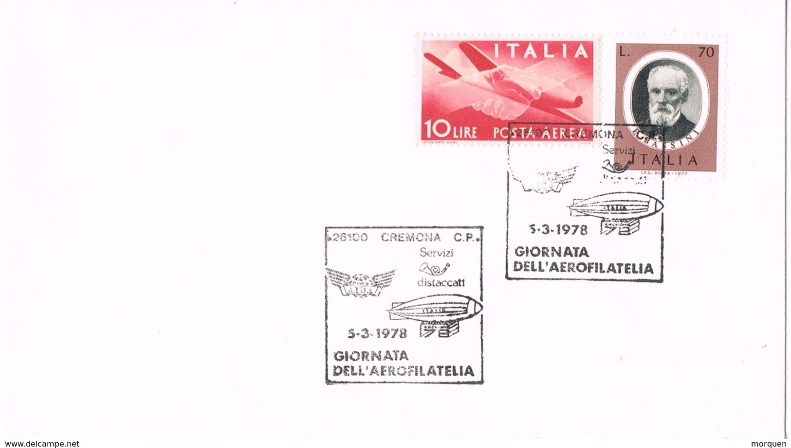 25654. Carta CREMONA (Italia) 1978.  Aerofilatelia - 1971-80: Storia Postale