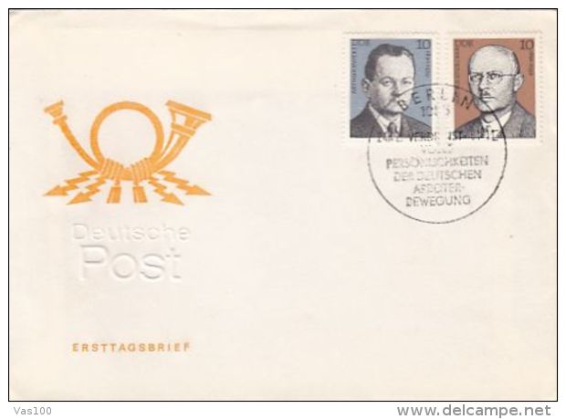 GERMAN WORKERS' MOVEMENT PERSONALITIES, COVER FDC, 1981, GERMANY - Sonstige & Ohne Zuordnung