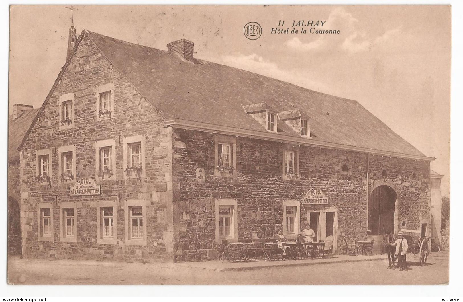 Jalhay Hôtel De La Couronne Carte Postale Ancienne 1923 - Jalhay