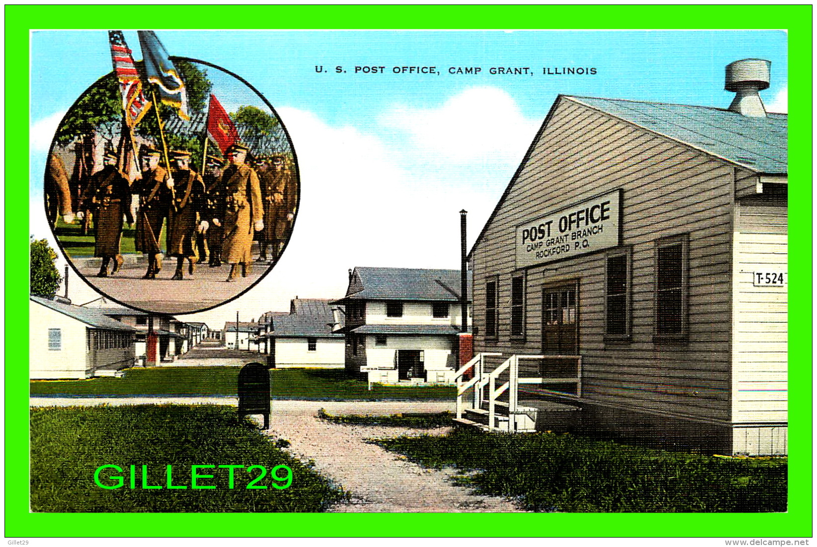 ROCKFORD, IL - CAMP GRANT U. S. POST OFFICE - WRITTEN -  E. C.&nbsp;KROPP CO - - Rockford