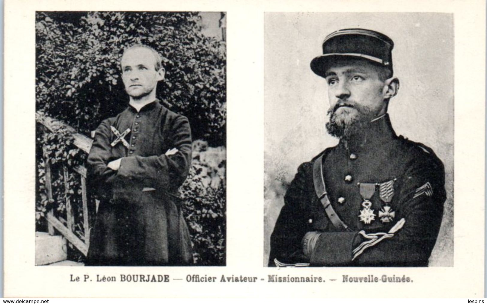 OCEANIE --  Papouasie  - NOUVELLE GUINEE - Le P. Léon Bourjade - Officier Aviateur  Missionnaire - Papouasie-Nouvelle-Guinée