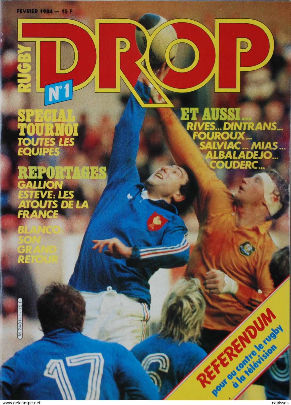 Rugby Drop N°1 Février 1984 Spécial Tournoi.... Très Bon Etat - Rugby