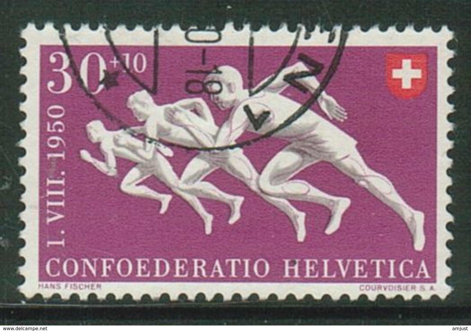 Suisse // Schweiz // Switzerland // Pro-Patria  //  1950 No. 49  Course - Oblitérés