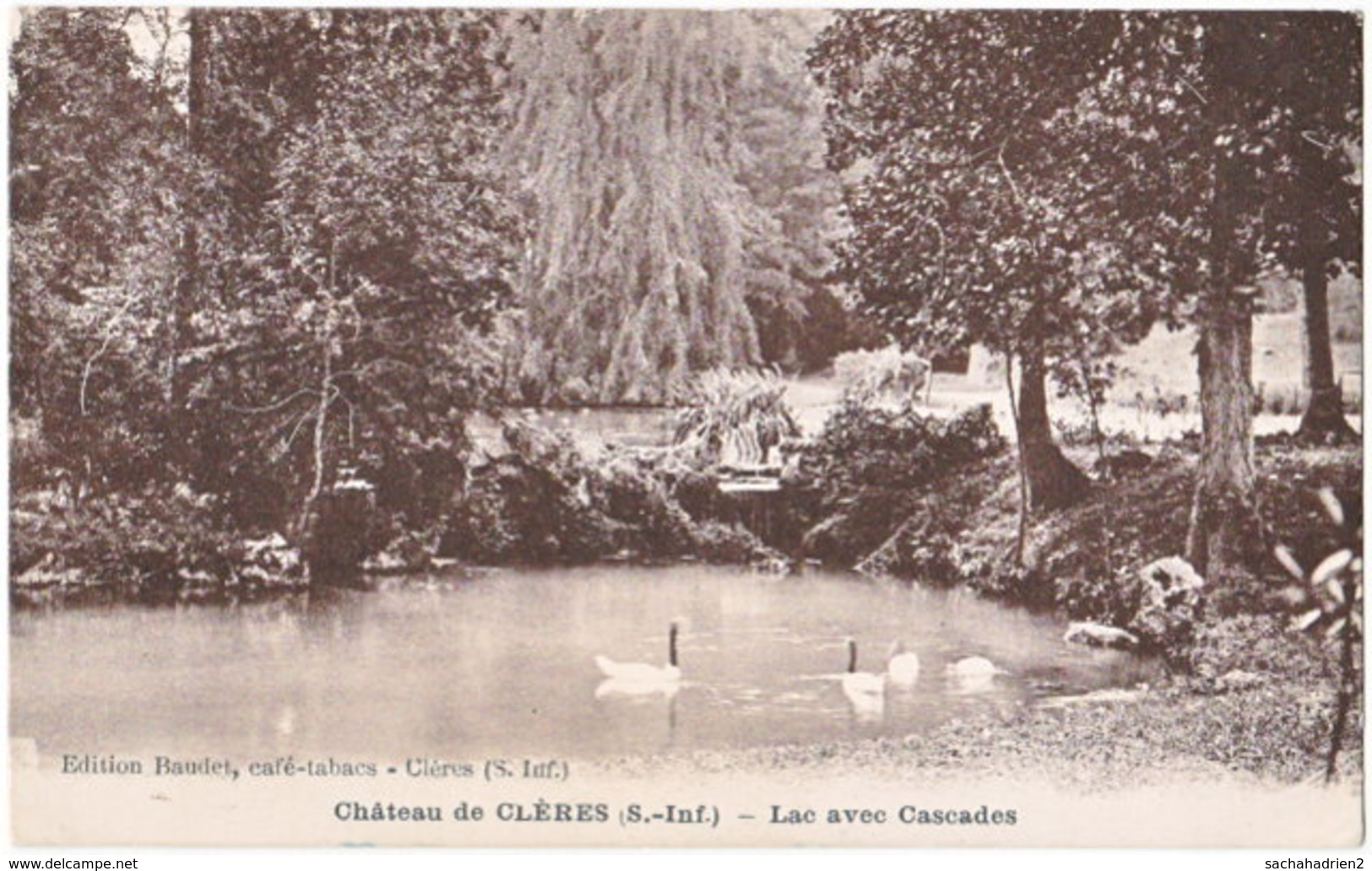 76. Château De CLERES. Lac Avec Cascades - Clères