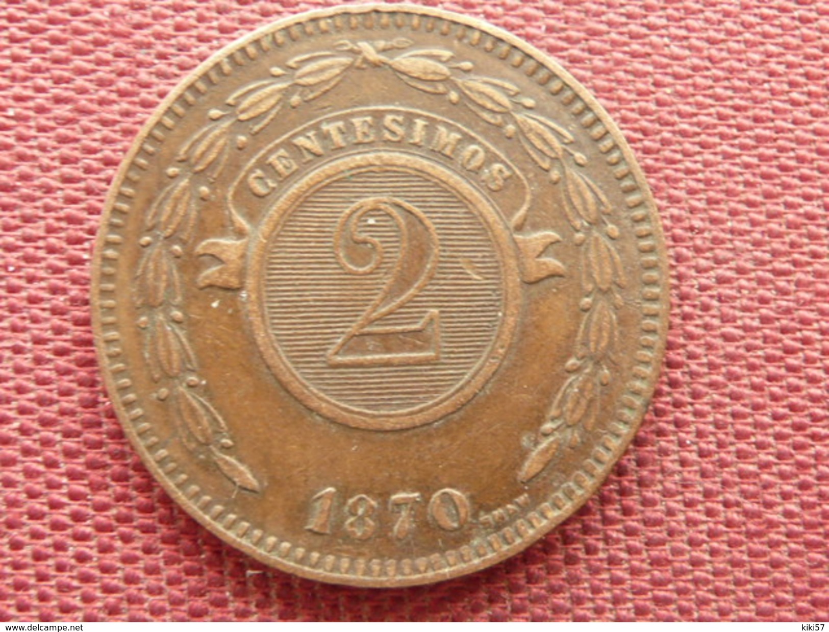 PARAGUAY Monnaie De 2centesimos 1870 Très Bon état - Paraguay