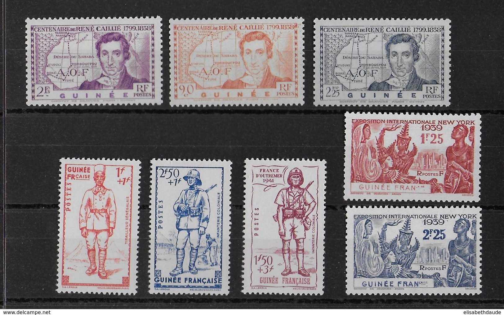 GUINEE - 1939/1941 -YVERT N°148/152+169/171 ** MNH (151 * MLH) - COTE = 18 EUR. - LIVRAISON GRATUITE A PARTIR DE 5 EUR ! - Ongebruikt