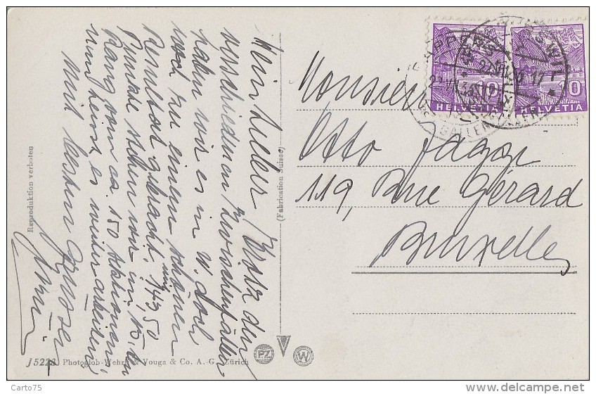 Suisse - Rapperswil Mit Glärnisch - Postmarked 1936 - Rapperswil-Jona