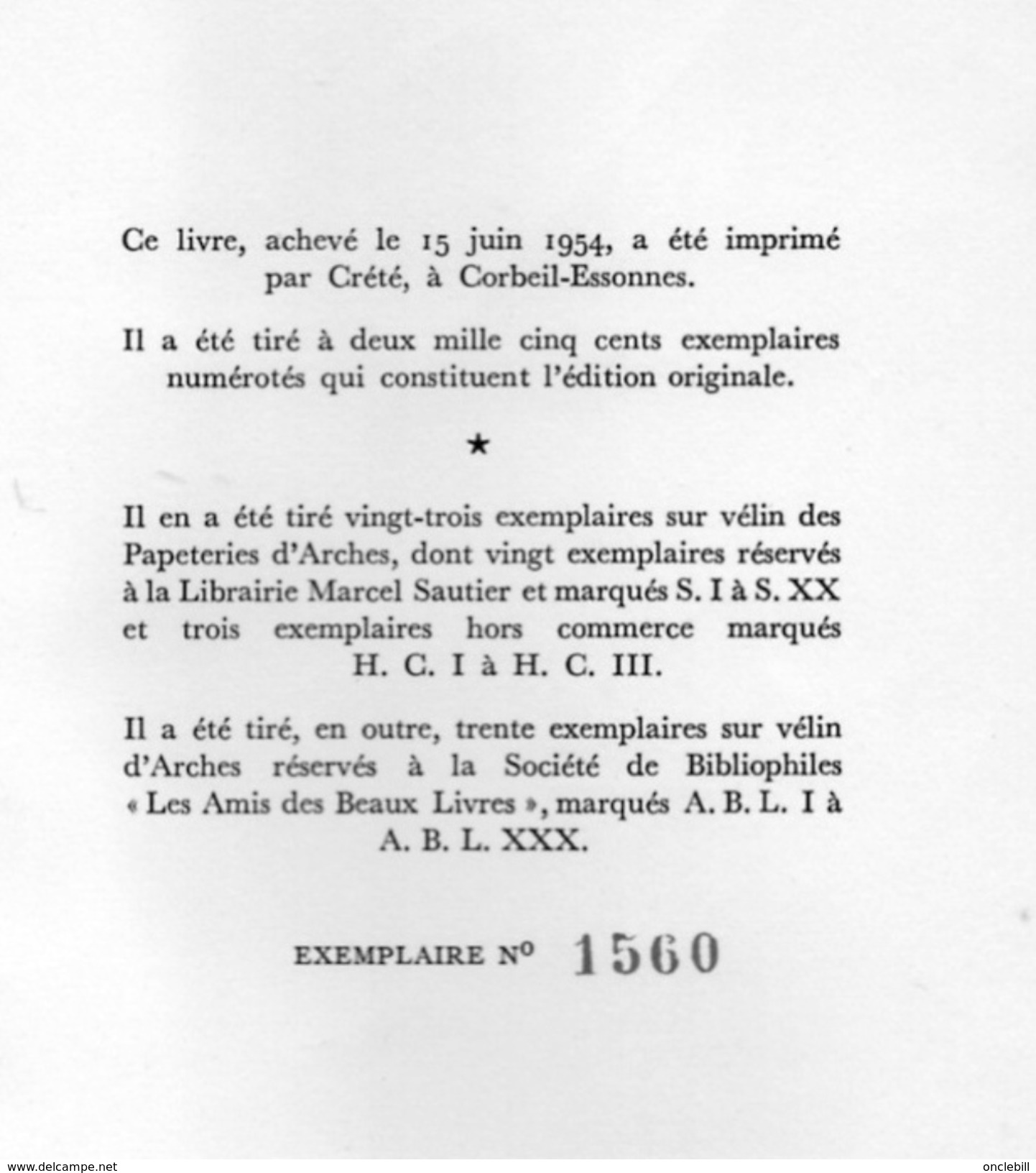 Maurice Toesca Le Chant Du Ruisseau édition Originale Numérotée 1954 état Superbe - Autres & Non Classés