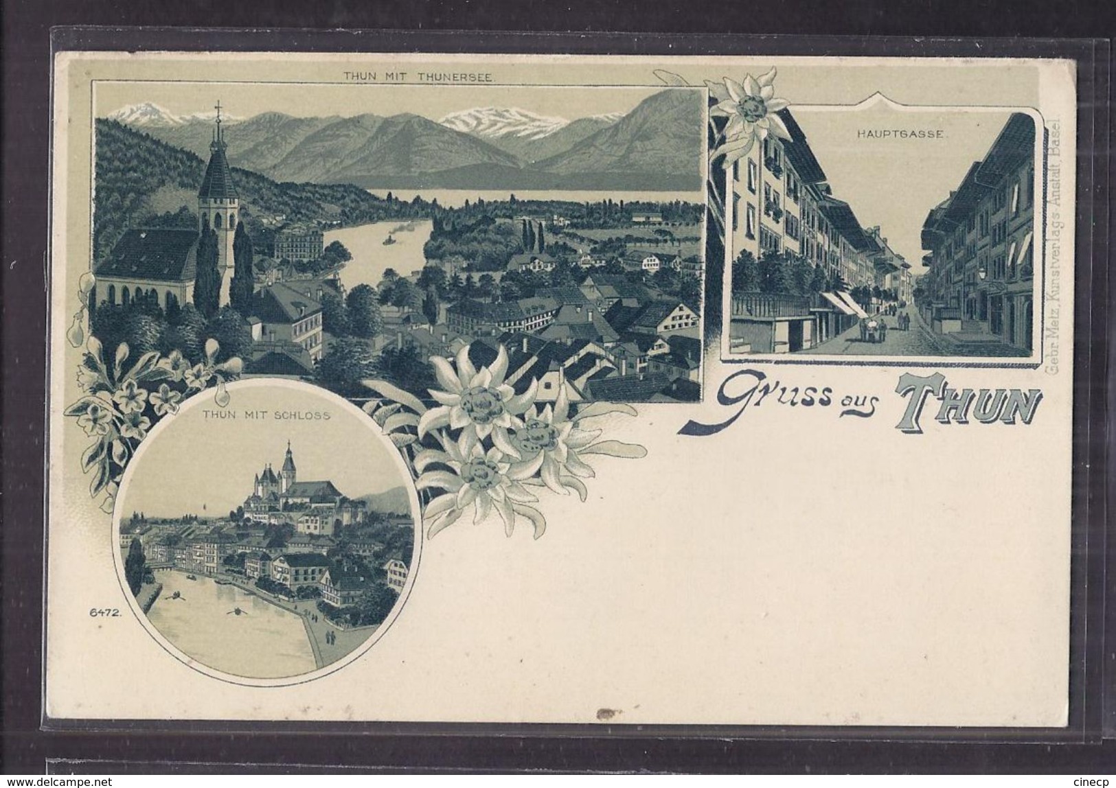 CPA SUISSE - THOUNE - THUN - GRUSS AUS - TB CP Multivue ILLUSTRATIONS - Hauptgasse , Vue Générale , Etc... - Thun