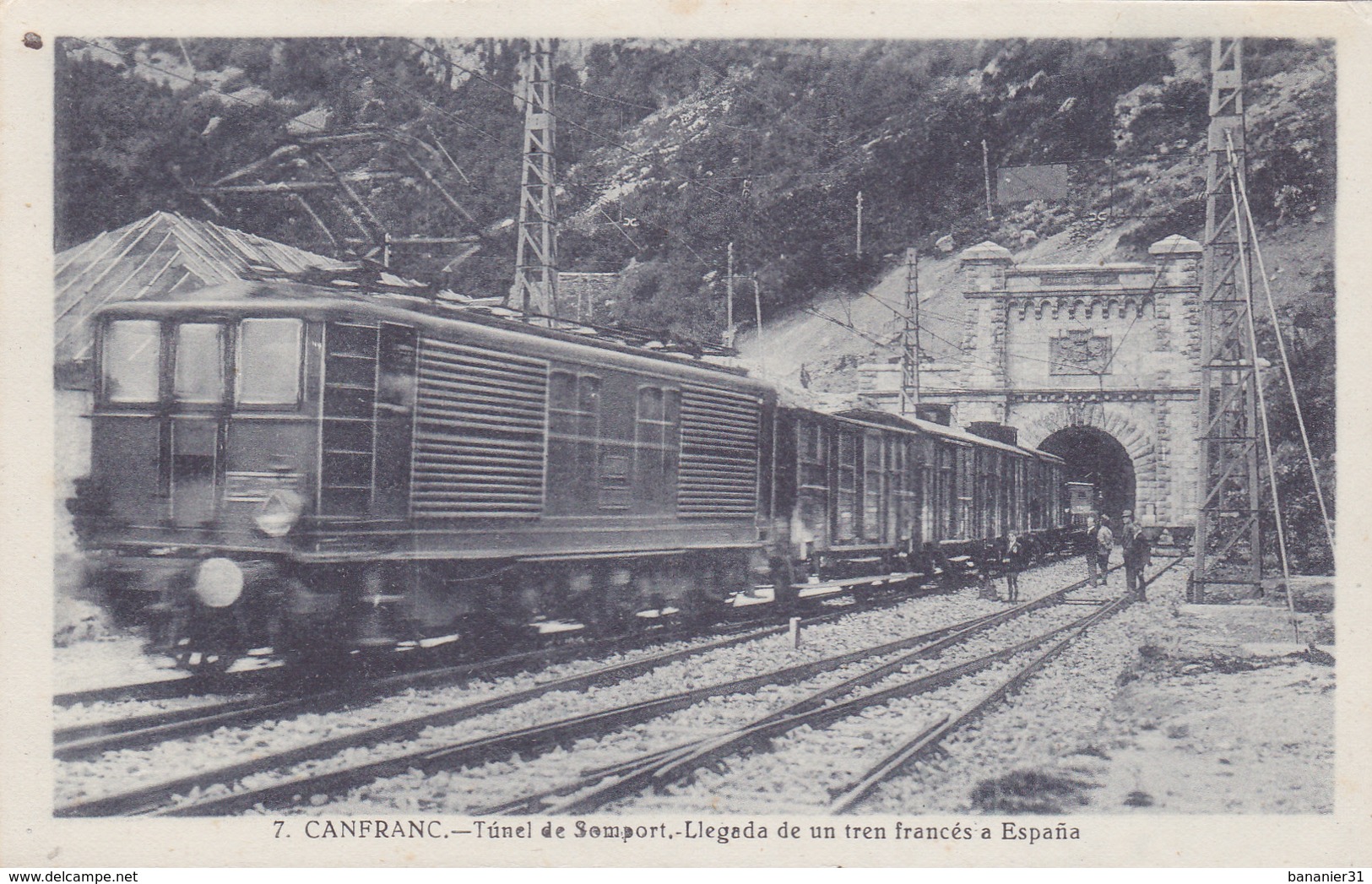 CPA ESPAGNE - CANFRANC - Tunel De Somport - Aragon Huesca Près De Jaca - Gare Voie électrifiée Train électrique - Altri & Non Classificati