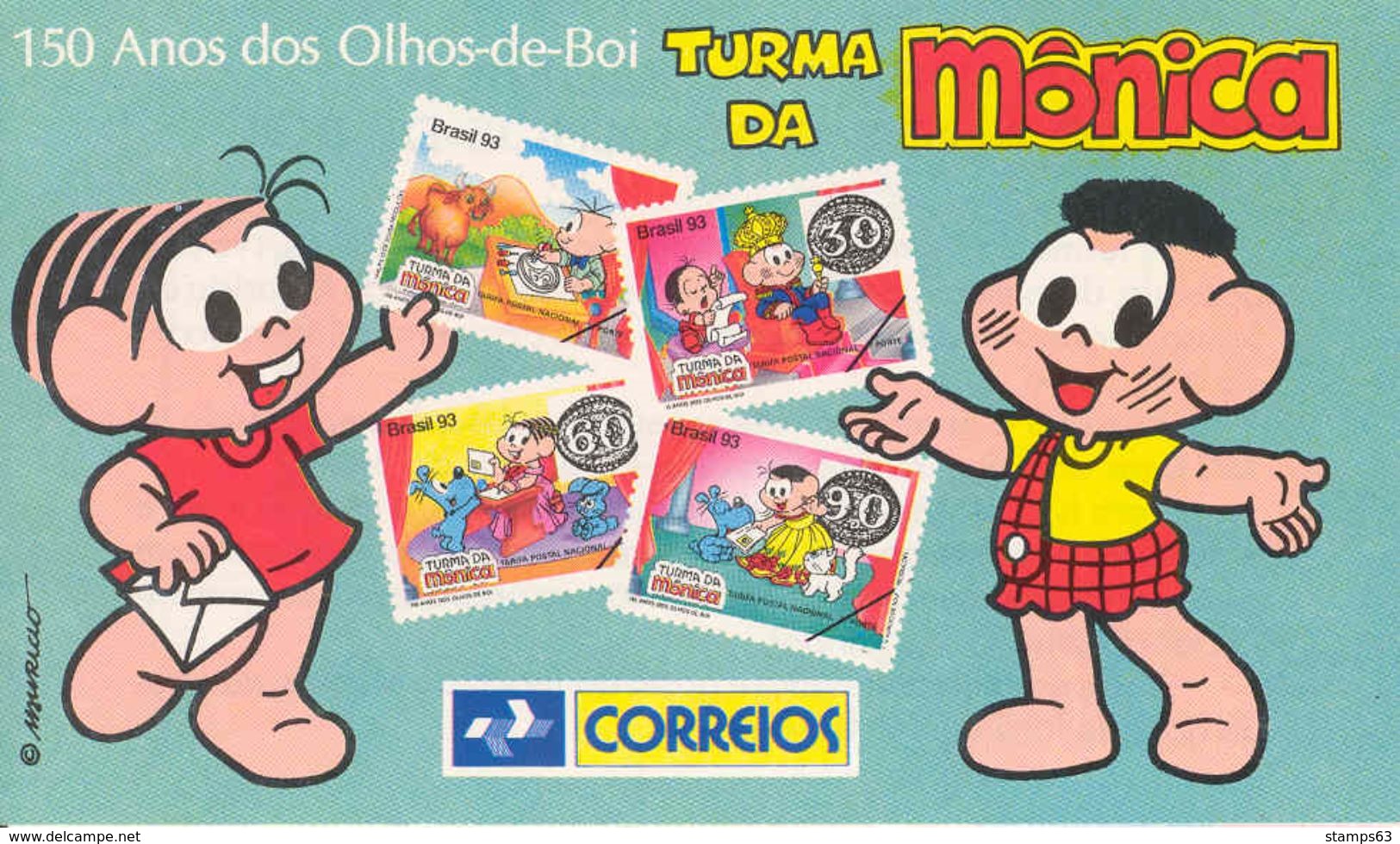 BRAZIL, 1993, Booklet 16, Turma Da Monica, 150 Years Stamps - Booklets