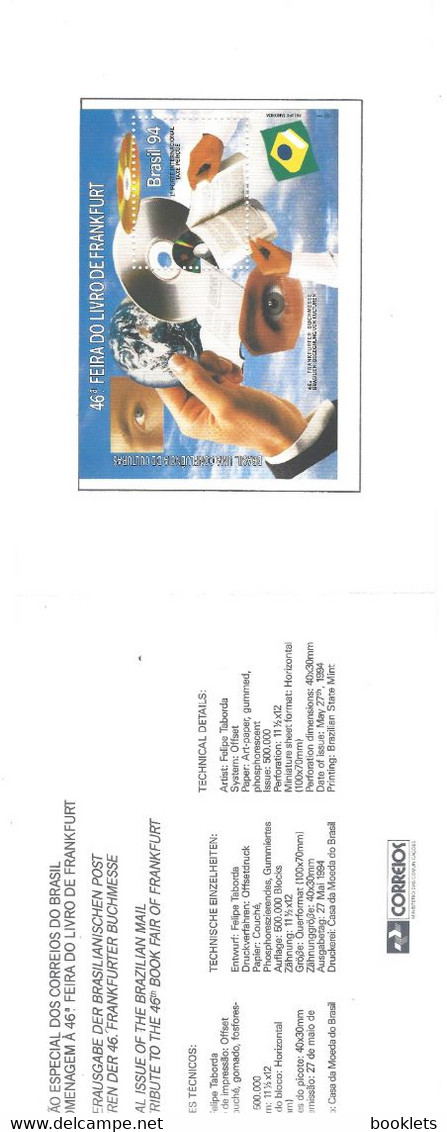 BRAZIL, 1994, Booklet 17, Frankfurter Buchmesse - Postzegelboekjes