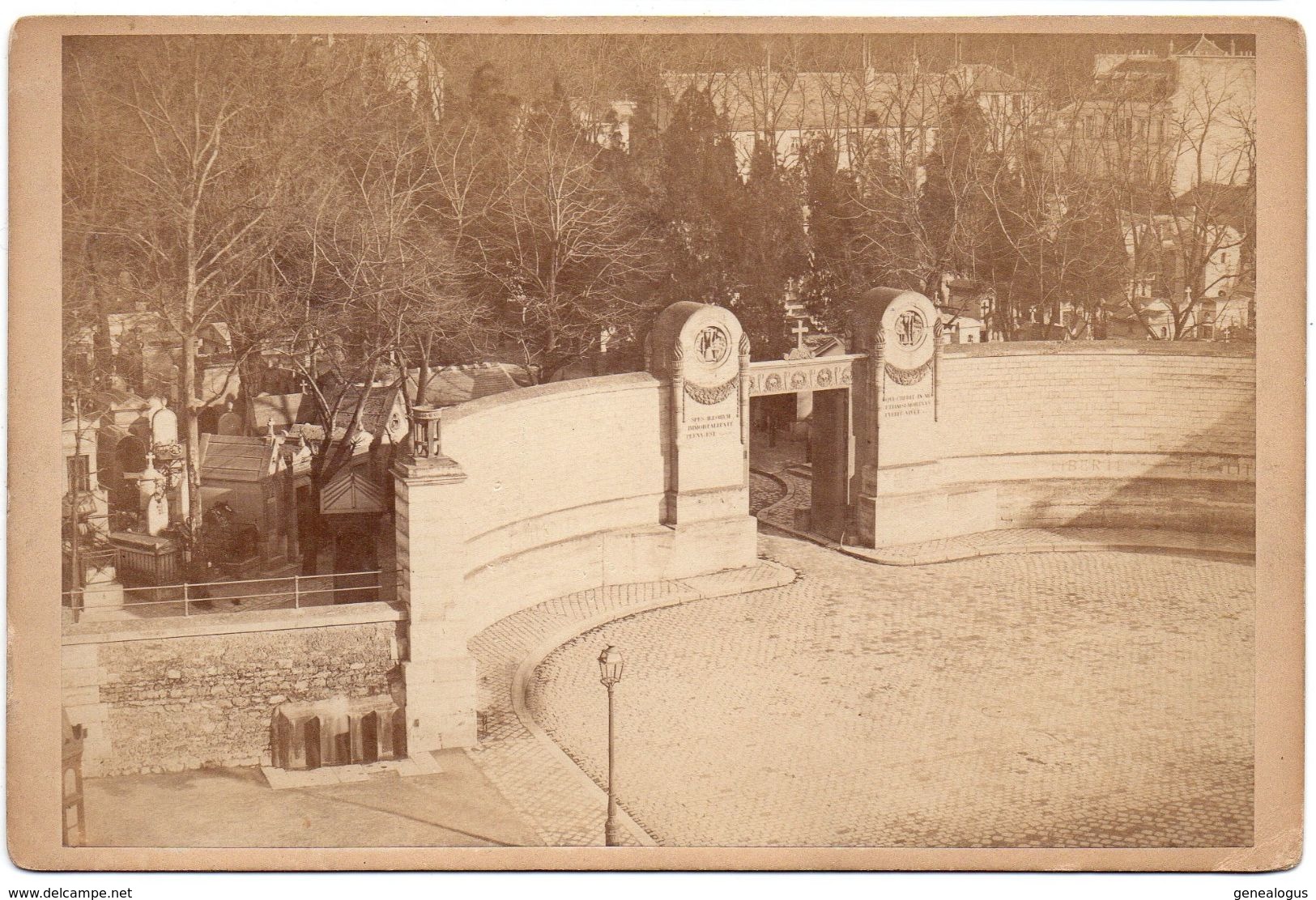 Cabinet Photo - France Paris Cimetière Du Père-Lachaise ~1880 - Lieux