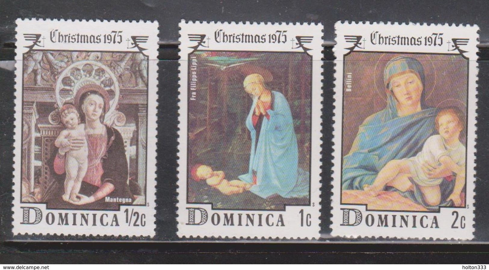 DOMINICA Scott # 447-9 MNH - Christmas Issue 1975 - Dominica (...-1978)