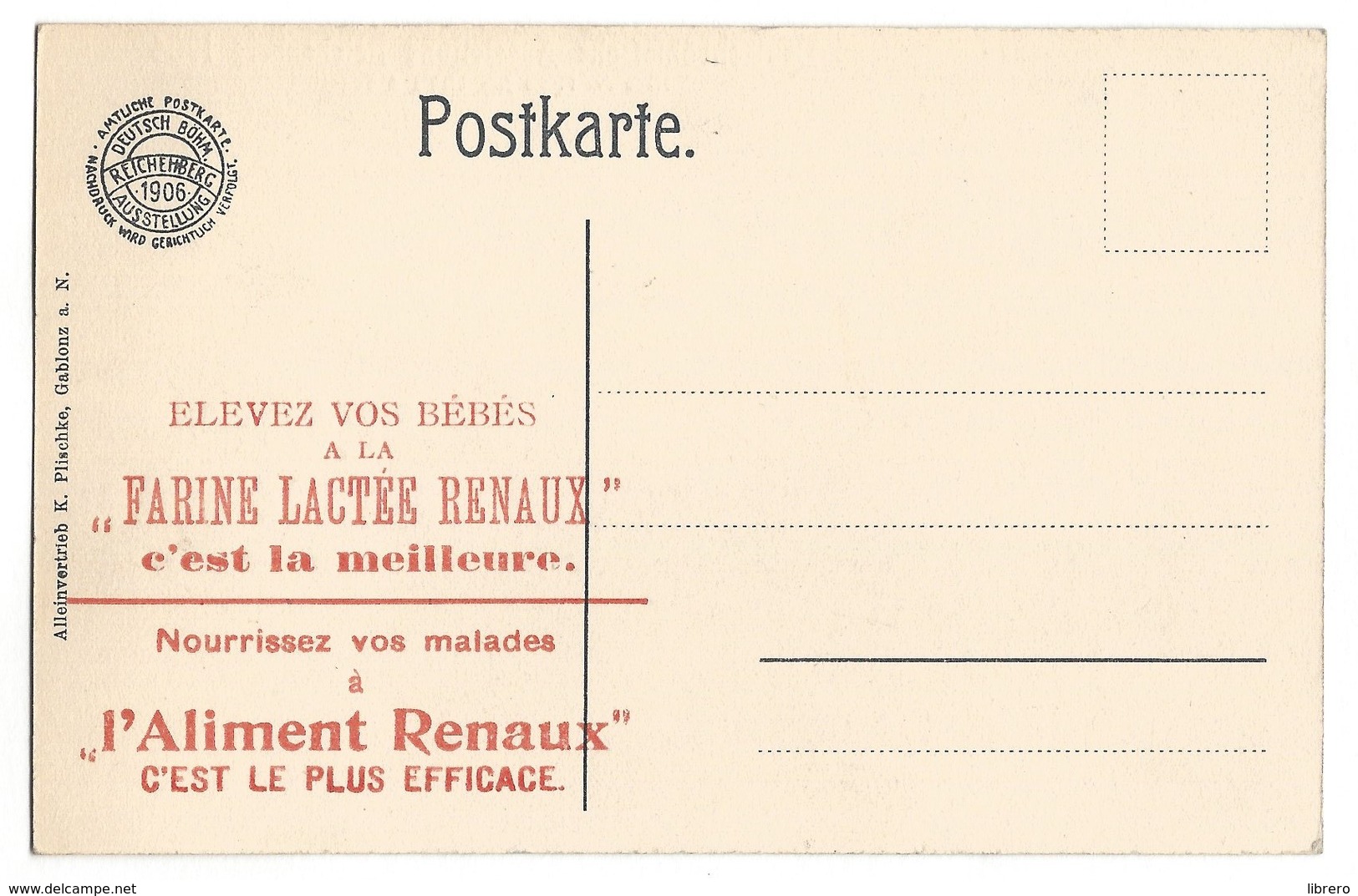 Reichenberg / Deutscböhmische Ausstellung Reichenberg 1906 / With Ads On Verso. - Andere & Zonder Classificatie