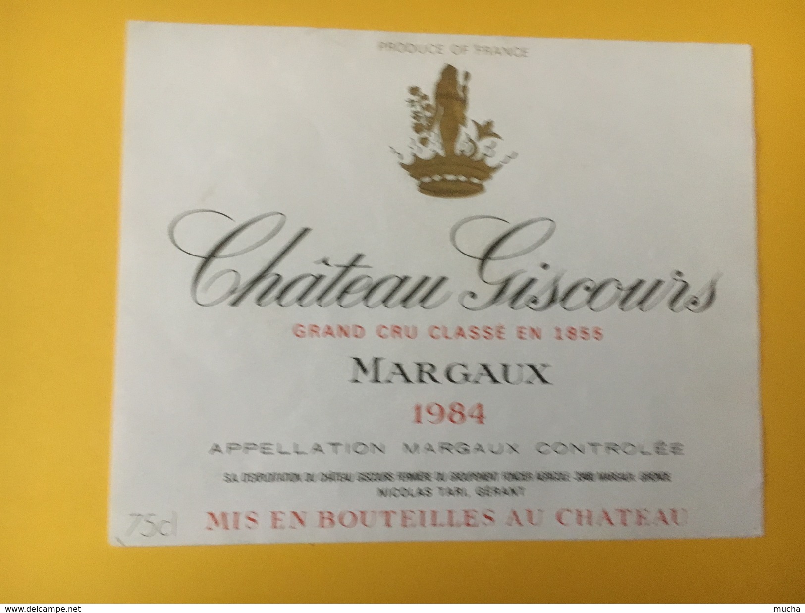 5294 - Château Giscours 1984 Margaux - Bordeaux