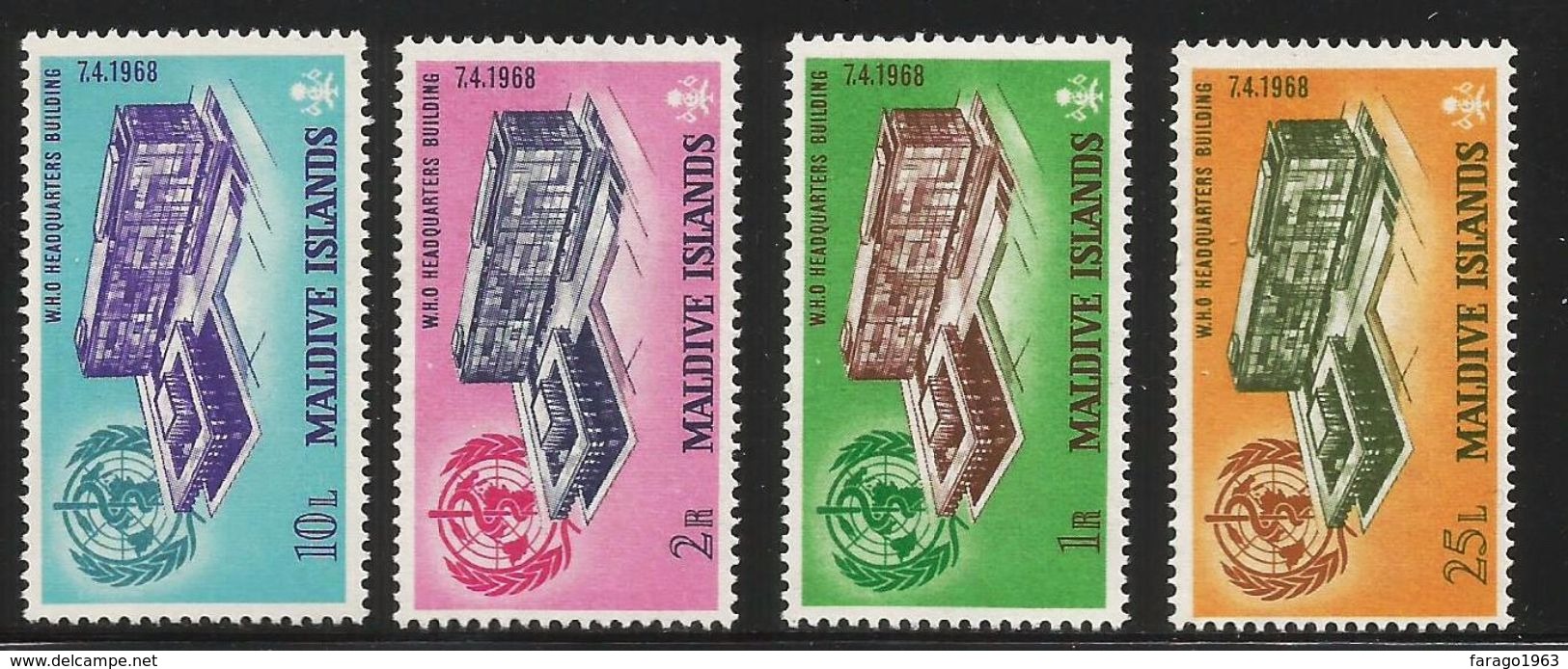 1968 Maldives WHO Health  Complete Set Of 8  MNH - Malediven (1965-...)