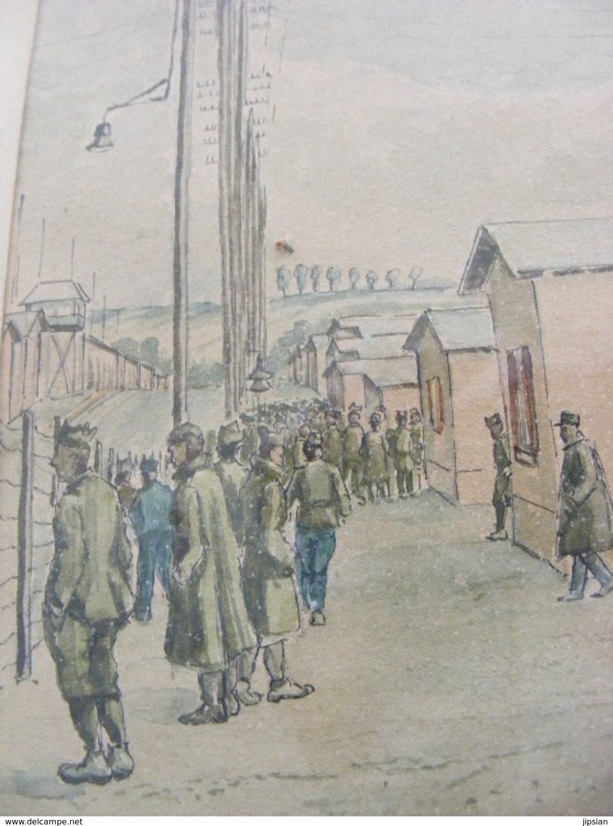 Aquarelle Originale Stalag XII A Mai 1941 Signée MH Vernier - Other & Unclassified