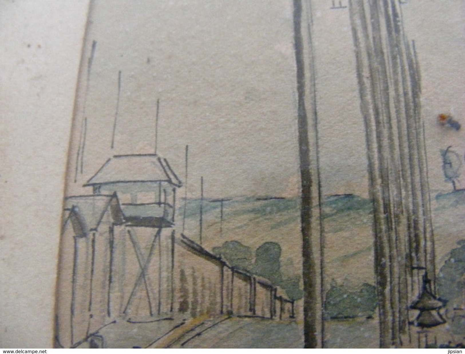 aquarelle originale Stalag XII A mai 1941 signée MH Vernier