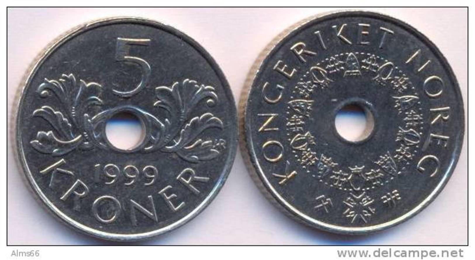 Norway Norge 5 Kroner 1999 AXF - Noorwegen