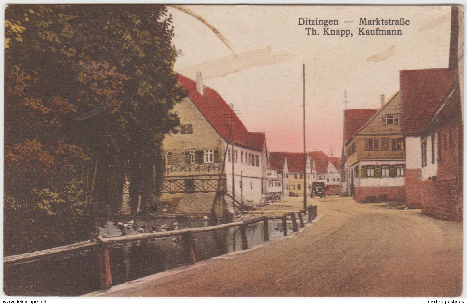 * DITZINGEN  Marktstrasse  Th. Knapp  Kaufmann - Ditzingen