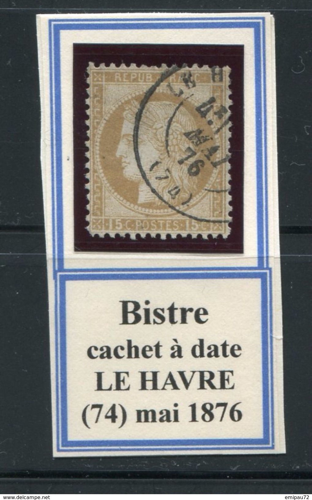 FRANCE- Y&T N°55- Cachet à Date De LE HAVRE - 1871-1875 Ceres
