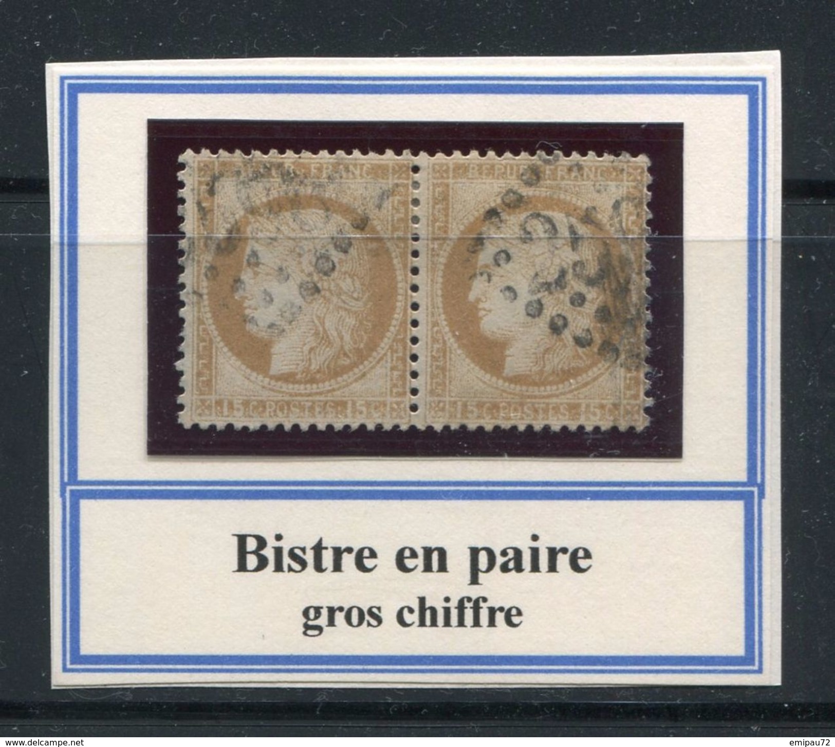FRANCE- Y&T N°55 En Paire- Gros Chiffre - 1871-1875 Ceres