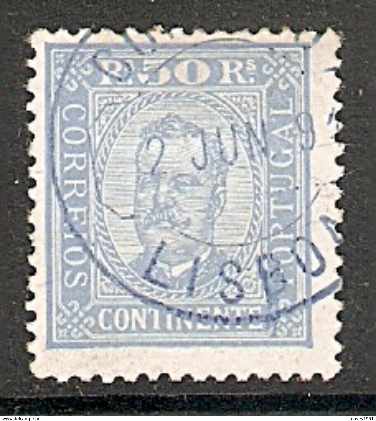 001283 Portugal 1892 Carlos 50 Reis FU Perf 11.5 - Used Stamps