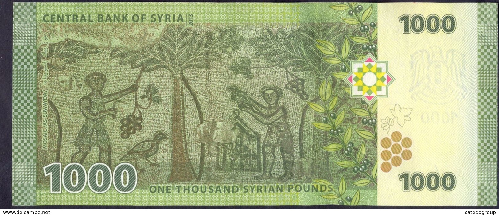 Syria 1000 Pounds 2013 UNC P- 116 - Siria