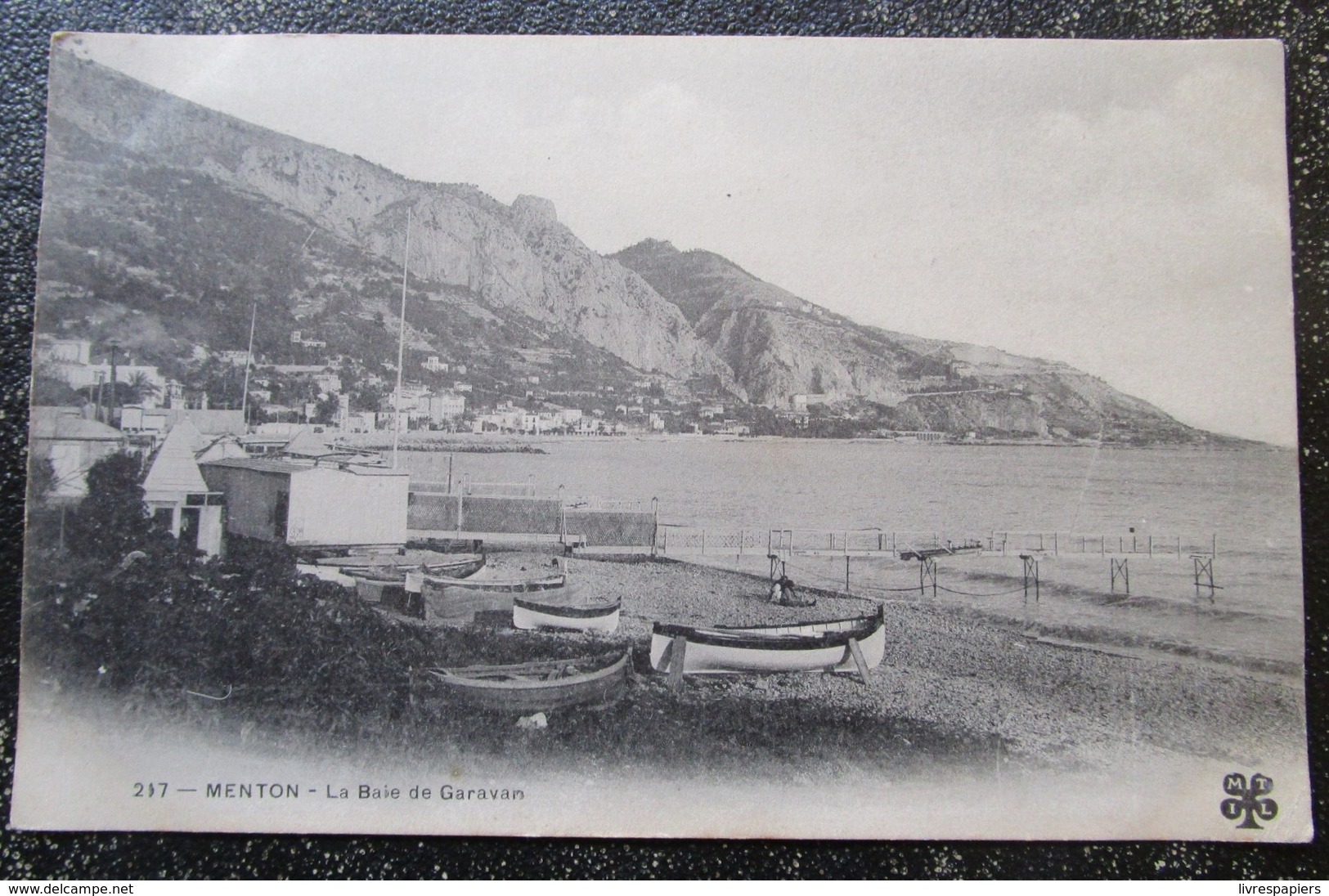 Menton La Baie De Garavan Cpa Timbrée 1903 - Menton
