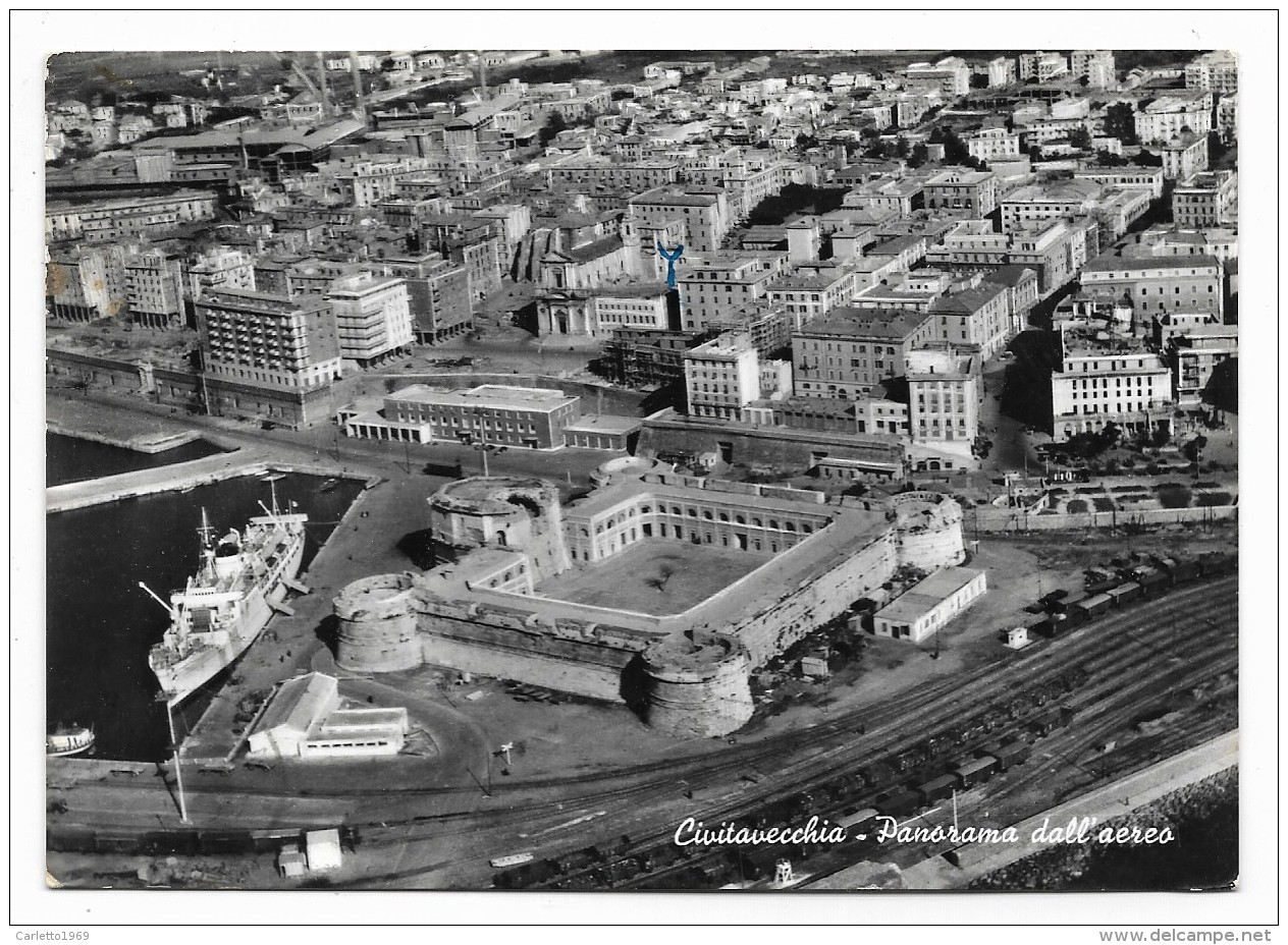 CIVITAVECCHIA - PANORAMA DALL'AEREO VIAGGIATA FG - Civitavecchia