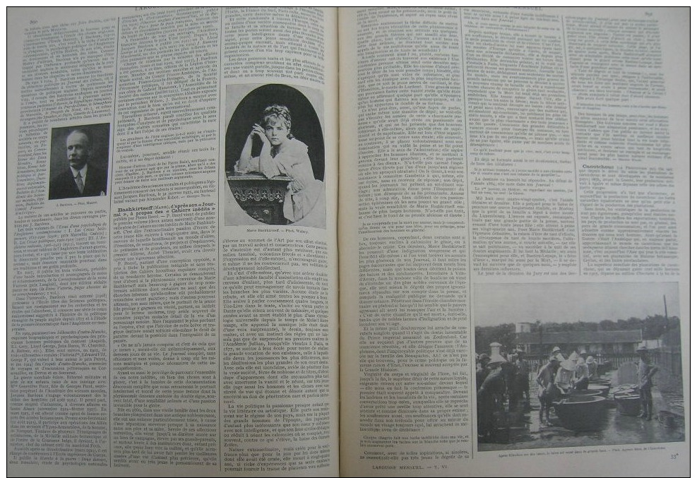 LAROUSSE MENSUEL1925 N°223:PARIS EXPO ART DECO/LE CAOUTCHOUC/BASHKIRTSEFF/FLAMMARION/MINISTERES FRANCAIS/NAPOLEON III - Testi Generali