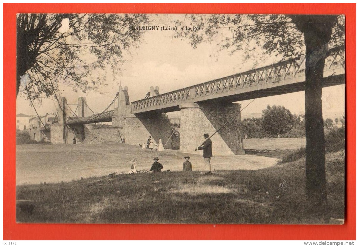 MNV-09 Balbigny  Pécheurs Au Bord De La Loire. Circulé Sous Enveloppe - Andere & Zonder Classificatie