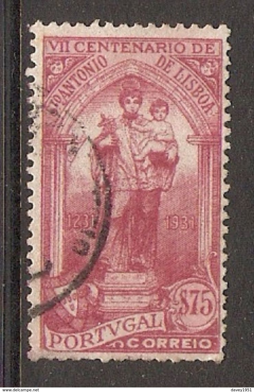 001323 Portugal 1931 St Anthony 75c Used - Used Stamps