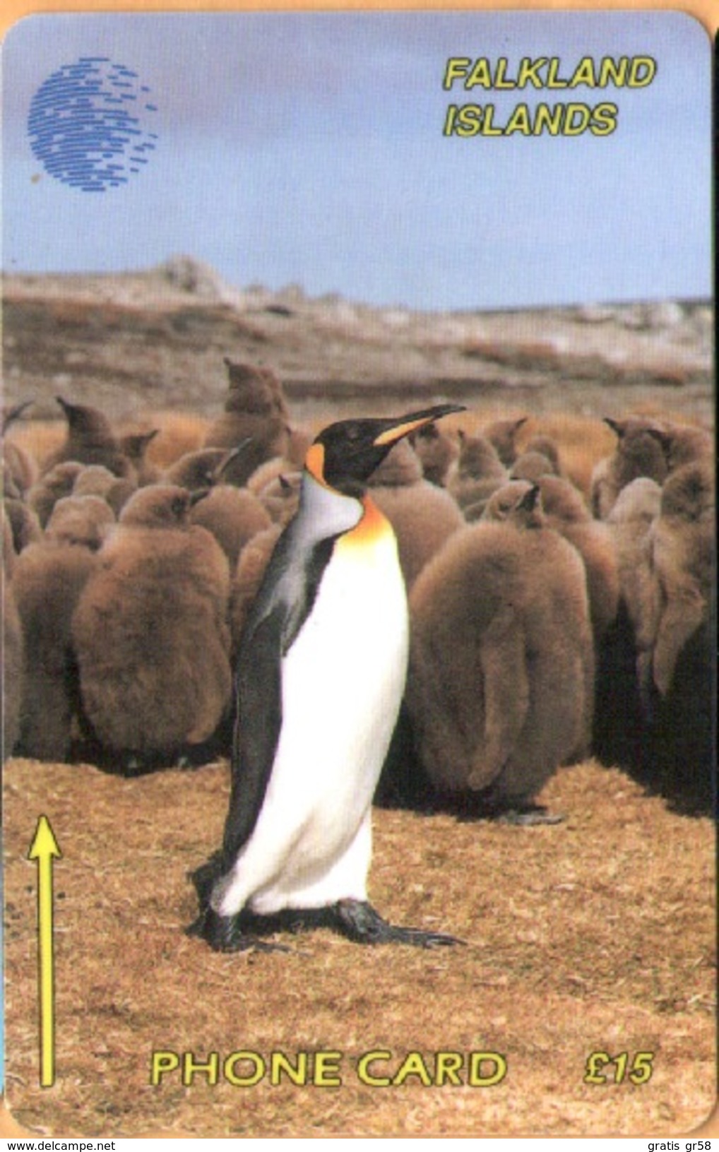 Falkland Isl - FLK-1C, King Penguin, 1CWFC, 15.000ex, 1993, Used - Falkland Islands