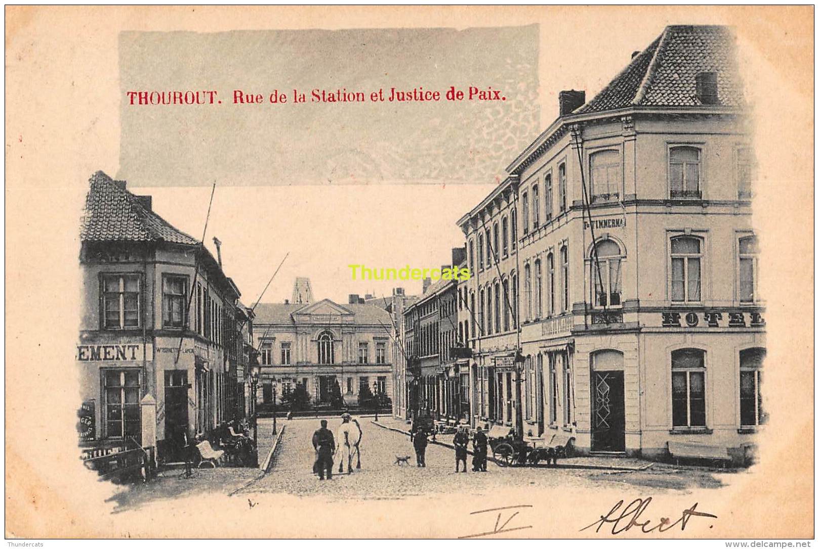 CPA  TORHOUT THOUROUT  RUE DE LA STATION ET JUSTICE DE PAIX - Torhout