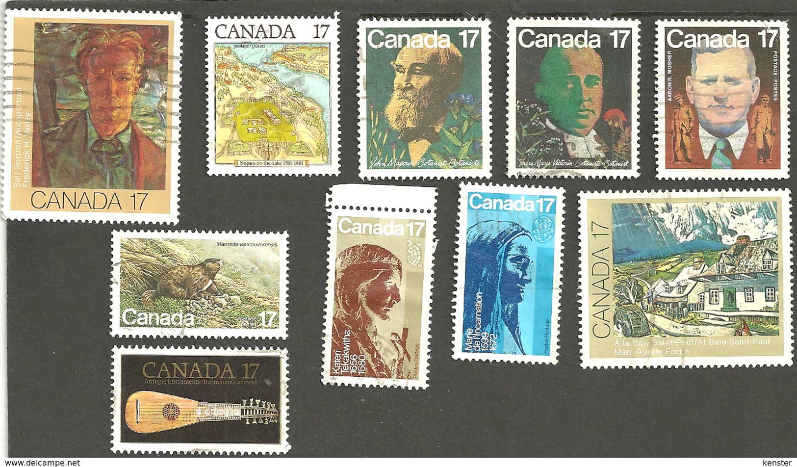 Sc # Canada Various $.17 Cent Stamps From 1981 K741 - Oblitérés