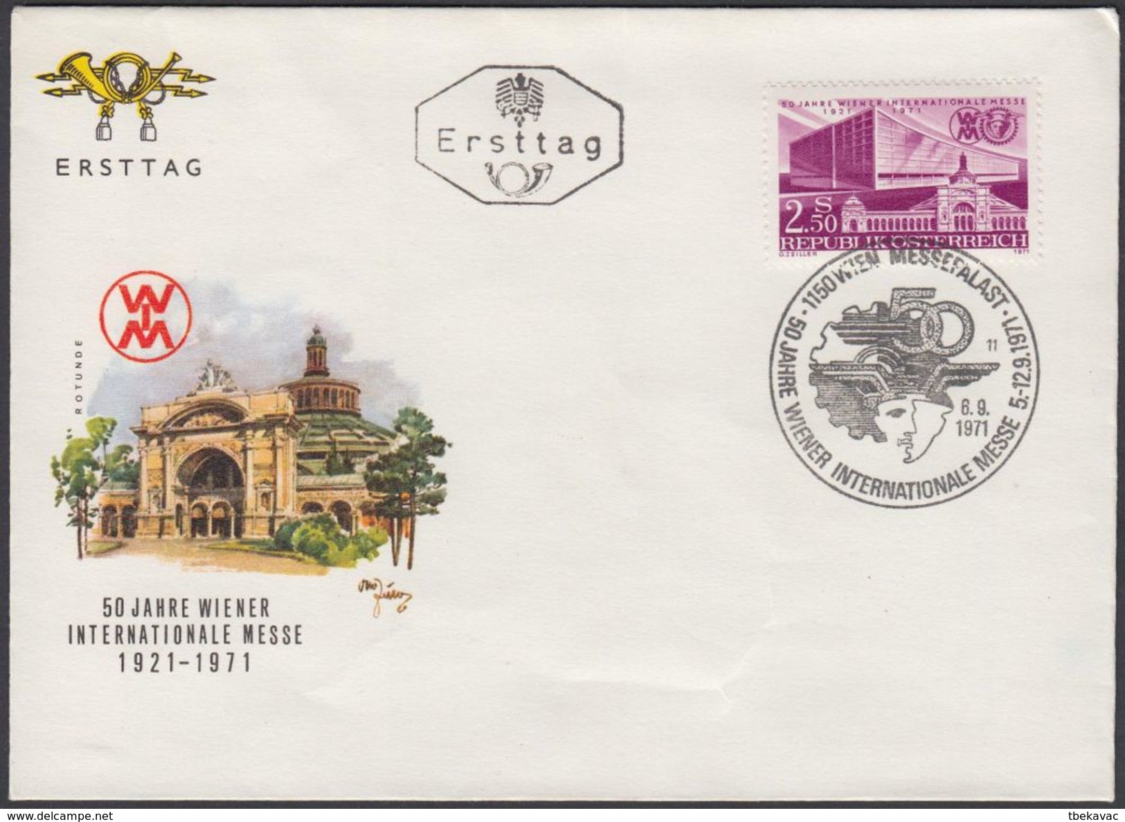 Austria 1971, FDC Cover "50 Years Of Int. Fair Vienna" W./postmark "Wien", Ref.bbzg - FDC