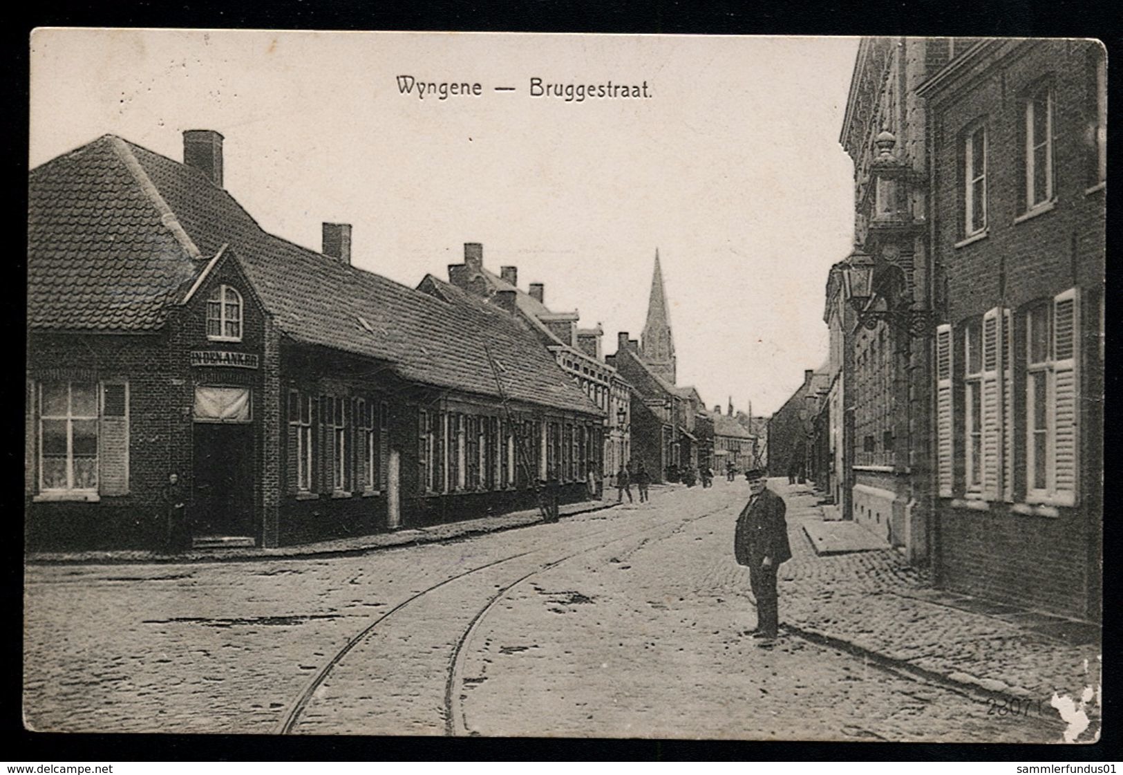 AK/CP Wyngene  Wingene   Bruggestraat   1.WK WW   Gel./circ. 1916    Erh./Cond.  2-    Nr. 00058 - Wingene