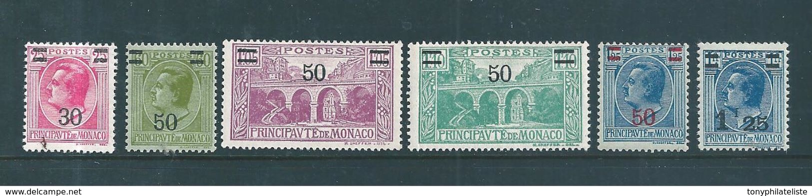 Monaco  Timbres De 1926/31  N°104 A 109  Neufs * - Nuovi