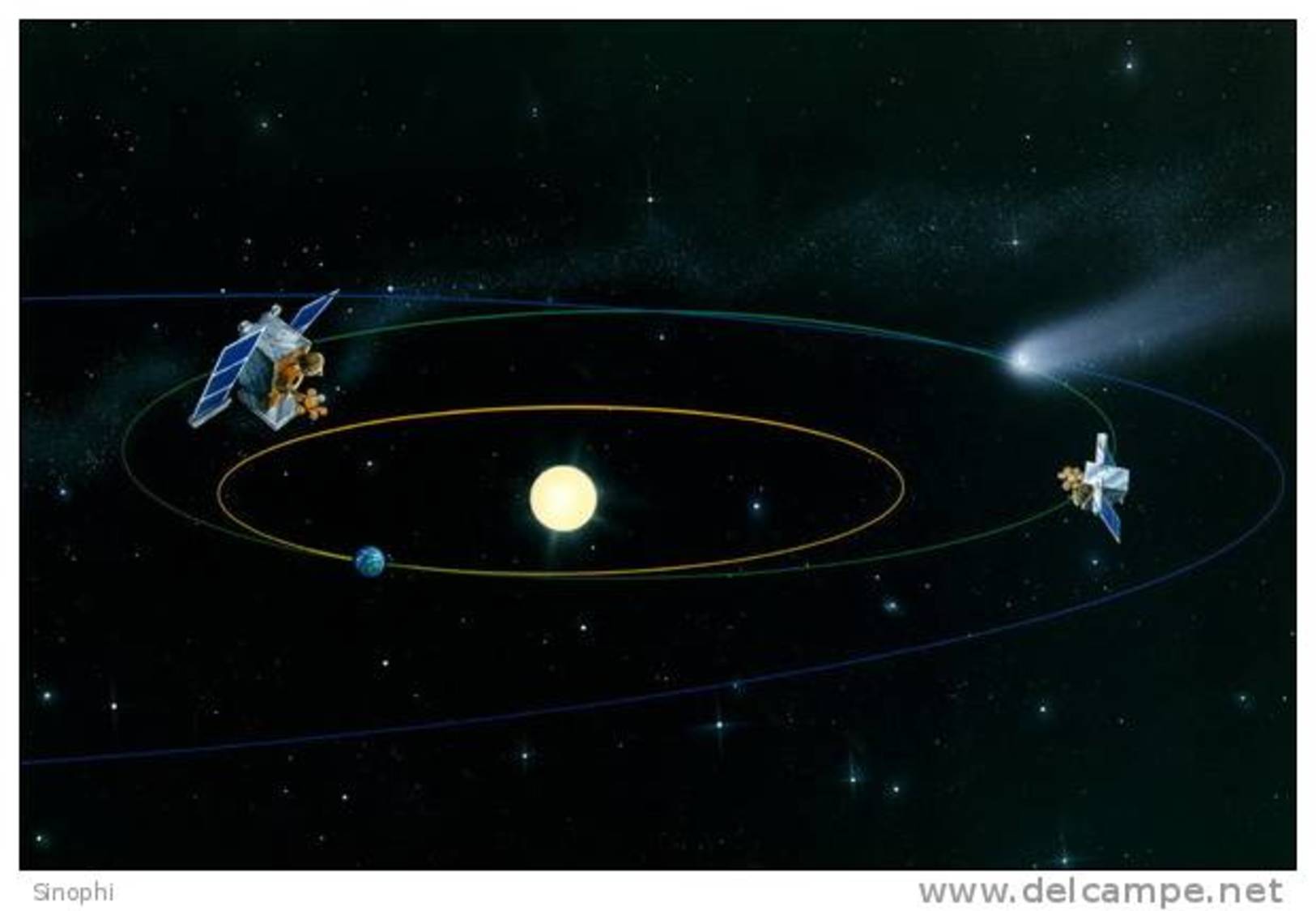 F- Hc 13  ^^  Space Satellite , Astronomy , Halley Comet  , ( Postal Stationery , Articles Postaux ) - Astronomie