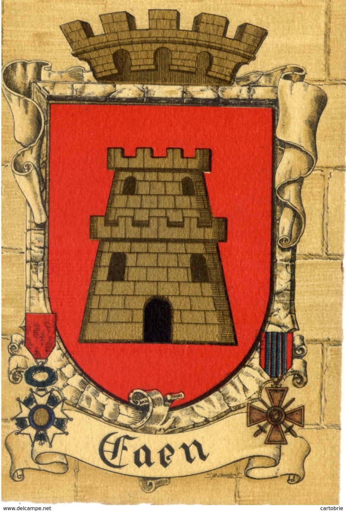 14 CAEN - Armes De La Ville, Blason, Héraldisme - à Plats Or Et Argent - CPSM N° 1315 D Barré-Dayez - Caen