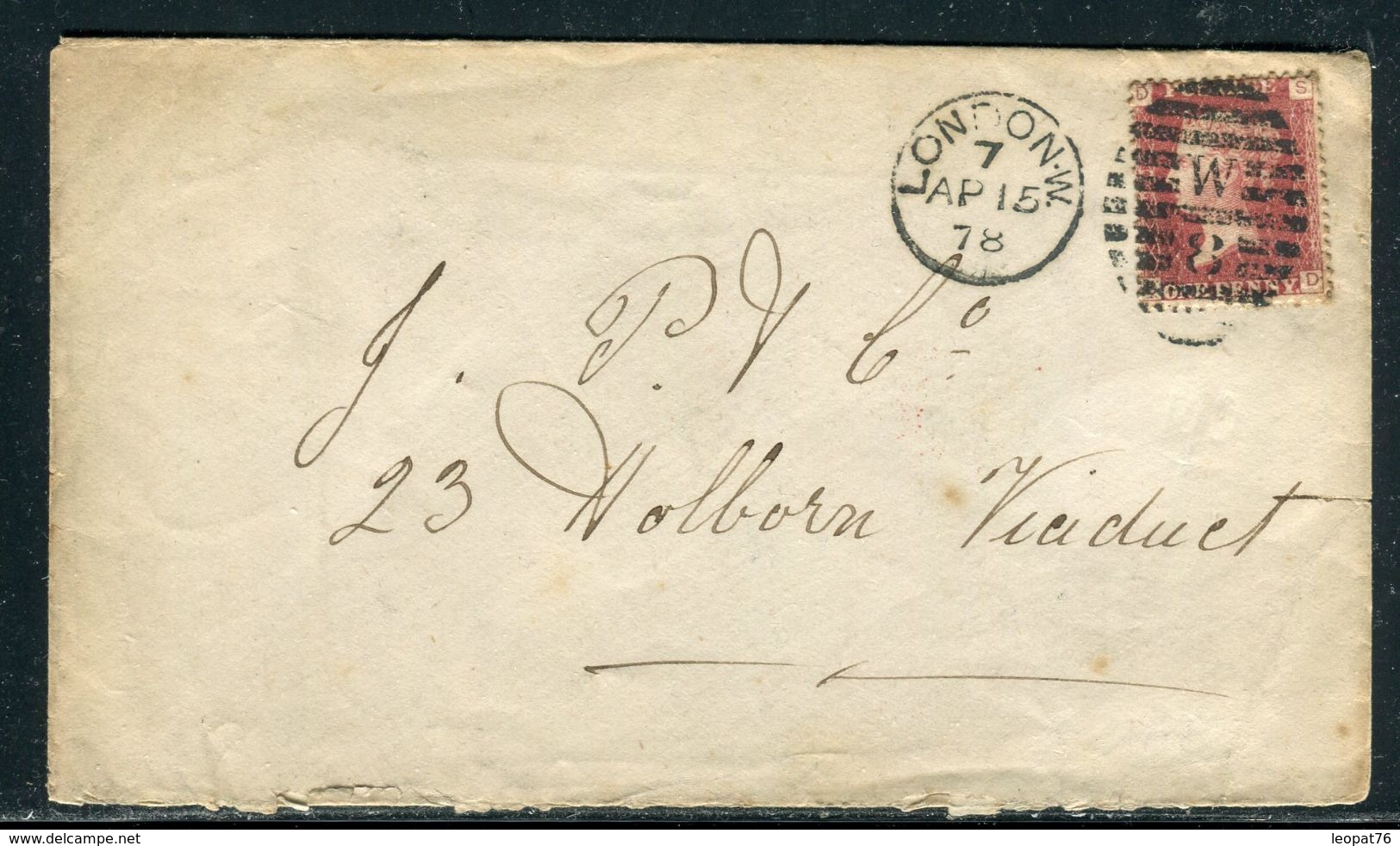 Grande Bretagne - Enveloppe De Londres En 1878 - Ref S12 - Briefe U. Dokumente