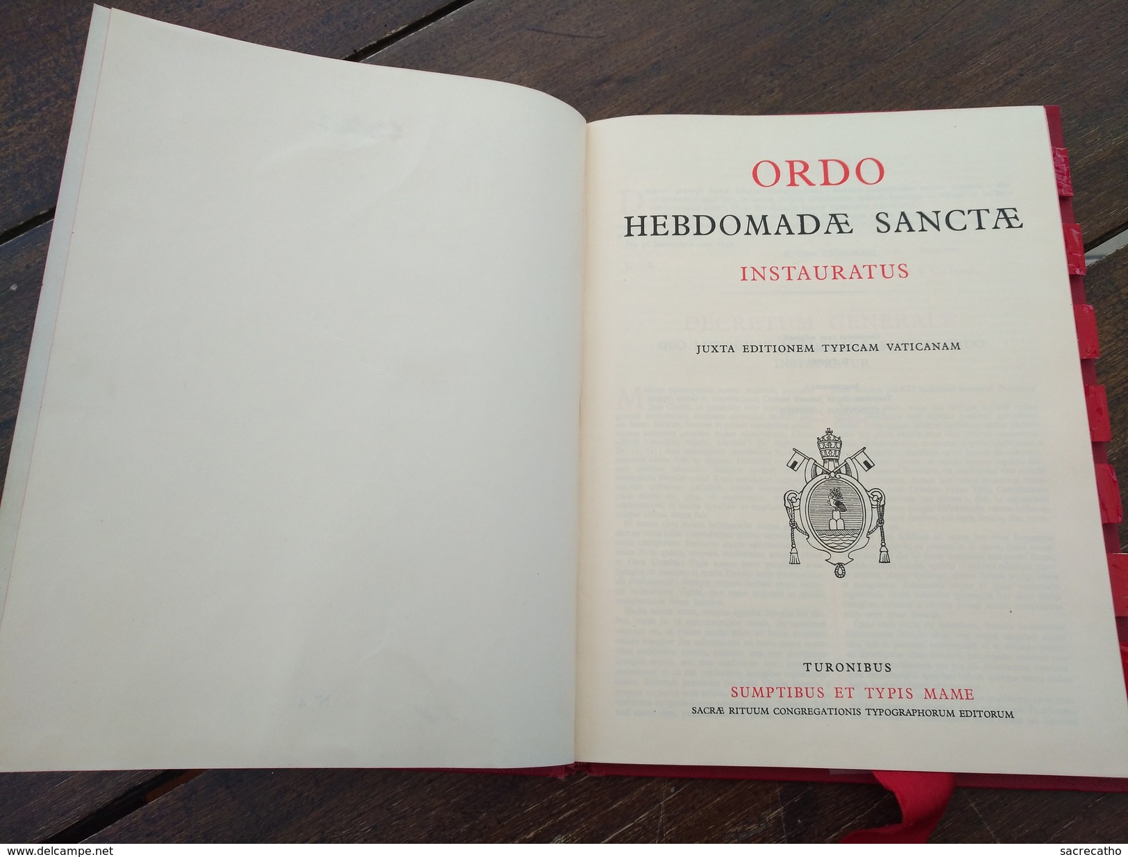 Ancien Livre. Ordinaire De La Sainte Messe En Latin. 1956. - Other & Unclassified