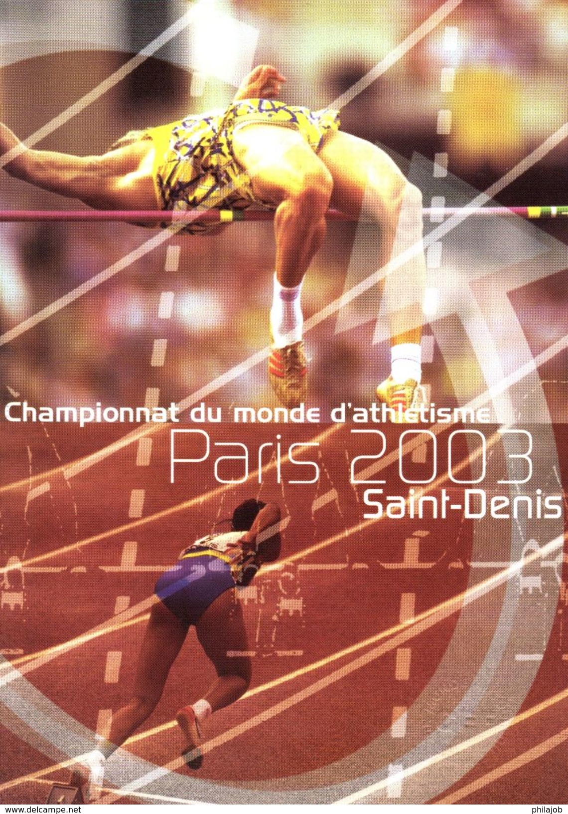 FRANCE 2003 : Encart 1er Jour " CHAMPIONNAT DU MONDE D'ATHLETISME " N° YT 3587. Voir Les 2 Scans. - Leichtathletik