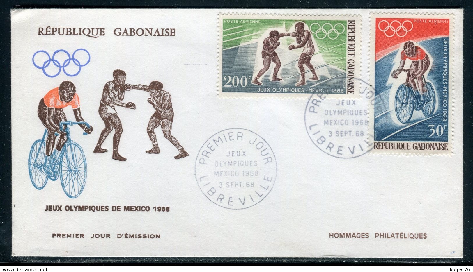 Gabon - FDC En 1968 , Jeux Olympiques De Mexico - Ref S23 - Gabon (1960-...)